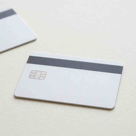 Credit card on white background. Credit card on a white background.