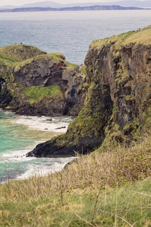 Cliff around Carrick-a-Rede, Northern Islandの写真素材