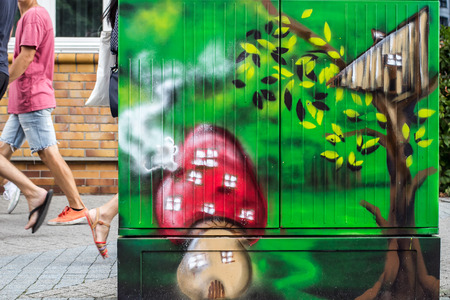 Graffiti in Berlin, Germanyのeditorial素材