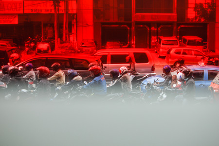 Traffice in Jakarta, Indonesiaのeditorial素材