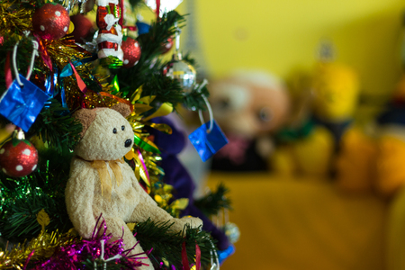 Christmas tree and Christmas decorationsの写真素材