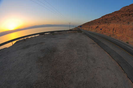 Dead Sea Israel Sunrise on the shoreの写真素材