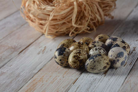Fresh quail eggs. Healthy diet food
