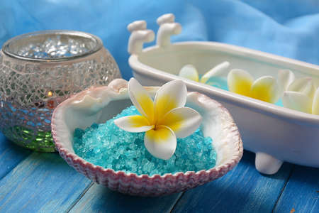 Spa and body care products.   Dead Sea salt for bath . Natural ingredients for homemade body salt...