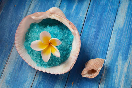 Spa and body care products.   Dead Sea salt for bath . Natural ingredients for homemade body salt...