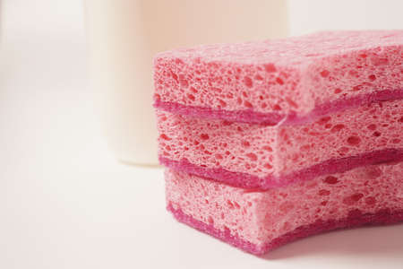 Sponges  for washing dishes and other domestic needsの写真素材