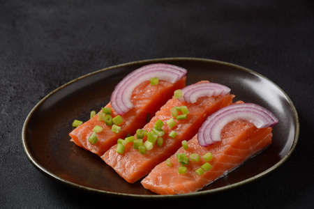 Rakfisk - Norwegian fish dish made from trout or sometimes char, salted and fermentedの写真素材