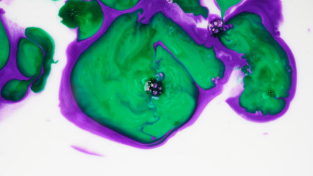 Abstract colors, backgrounds and textures. Oil coloring in milk creating bright colorful abstract...