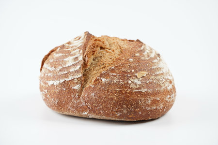 Fresh rye bread or whole grain bread. Healthy baked bread with crispy crust