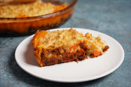 Shepherd's pie- baked mashed potato with minced beef