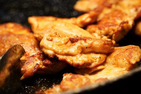 Grilled Marinated boneless skinless chicken thighs(Pargiot). Traditional Israeli dishの写真素材