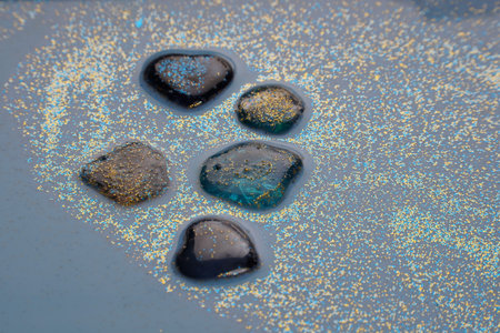 Abstract colors, backgrounds and textures. Colorful chemical experiment.の写真素材