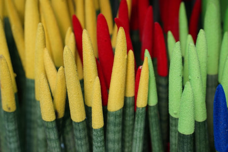 Colorful sansevieria velvet potted growing at nurseryの写真素材