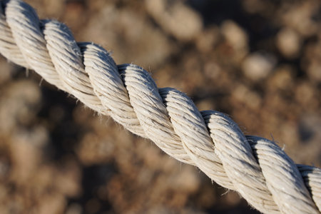 White heavy duty boat rope