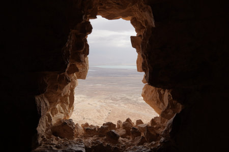 Masada National Park in the Dead Seaの写真素材