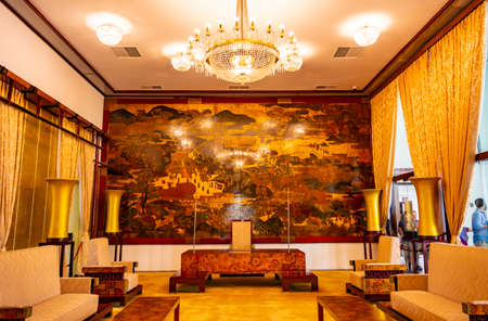 Ho Chi Minh City, Vietnam - CIRCA Jan 2020: Presidential reception room, Independence Palace.のeditorial素材