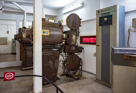 Ho Chi Minh City, Vietnam - CIRCA Jan 2020: Large projector for cinema in Independence Palace.