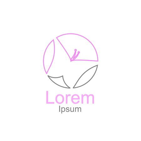 Vector butterfly logo. Spa salon logo, beauty salon icon, abstract identityのイラスト素材