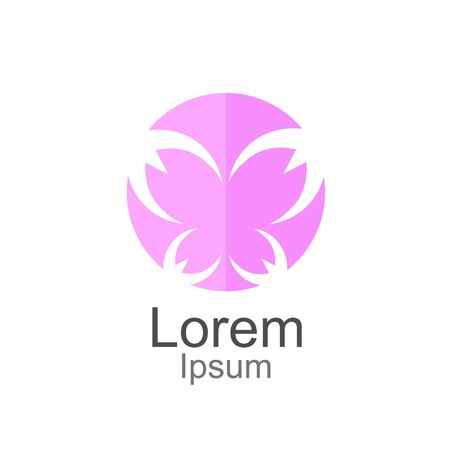 Vector butterfly logo. Spa salon logo, beauty salon icon, abstract identityのイラスト素材