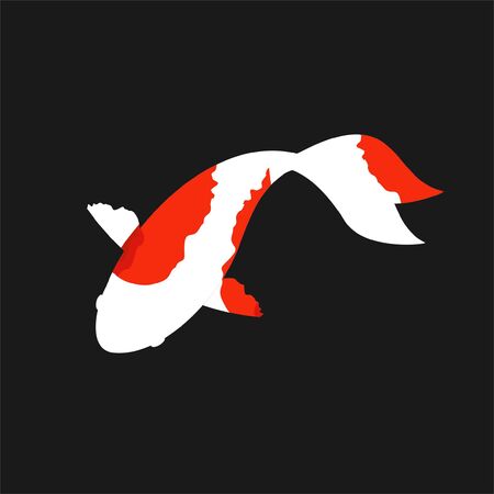 Koi Fishes Logo. Luck, prosperity and good fortuneのイラスト素材