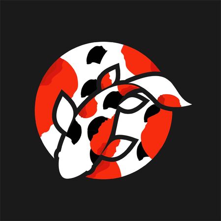 Koi Fishes Logo. Luck, prosperity and good fortuneのイラスト素材