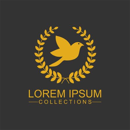 Luxury Bird Logo template in vector for Restaurant, Royalty, Boutique, Cafe, Hotel, Heraldic, Jewelry, Fashion and other vector illustrationのイラスト素材