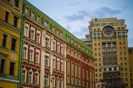 New building in Moscow, colorの写真素材