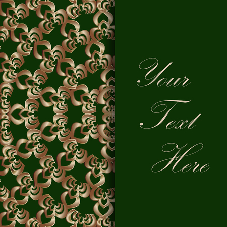 green gold elegant ornamental backgroundのイラスト素材