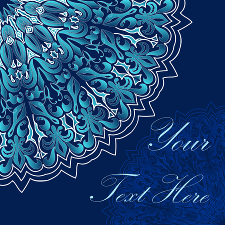 blue ornamental backgroundのイラスト素材