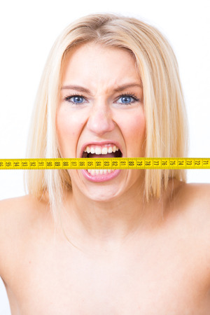 Woman with Measuring tapeの写真素材