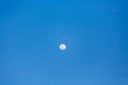Full moon at the sky without cloudsの写真素材