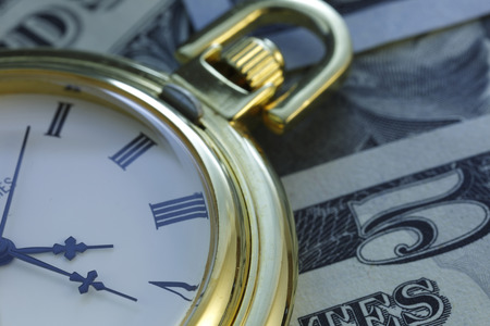 Time is money.  Blue Tone. Close upの写真素材