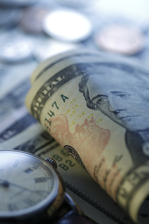 Time is money. Blue Tone. Close upの写真素材