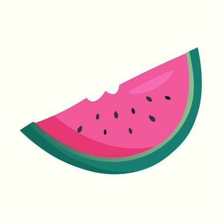 Pink watermellon, vector illustration on white backgroundのイラスト素材