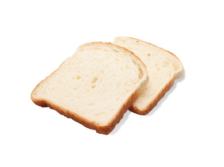 Two slices white bread の写真素材