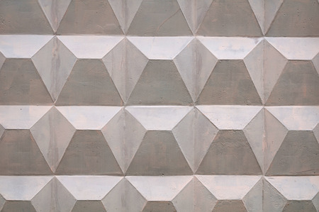 Texture of gray wall with geometric patternの写真素材