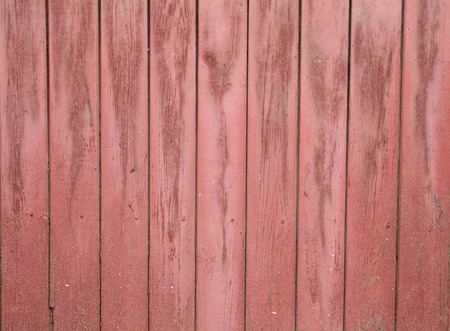 Texture of old wooden fence painted pink paint