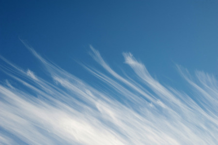 Texture of blue sky with many cloudsの写真素材