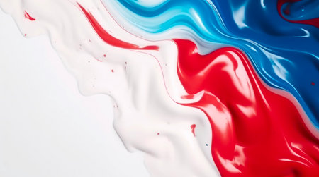 Abstract background in red, blue and white colors with copy space for USA Independence Day.の素材