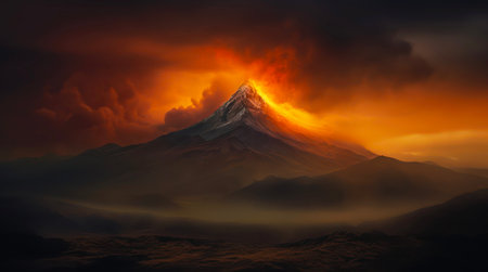 Volcano eruption.の素材