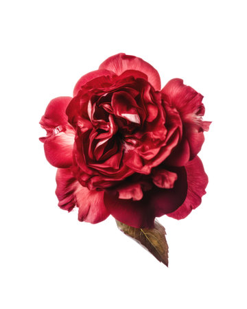 Red rose isolated on white background.の素材