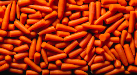Raw clean carrots background.の素材