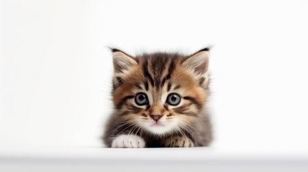 Cute little tabby kitten.の素材