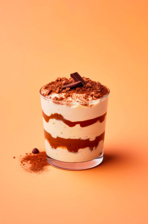 Cup of Italian dessert tiramisu.の素材