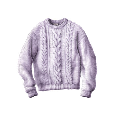 Gray knitted sweater isolated on white background in watercolor style.の素材