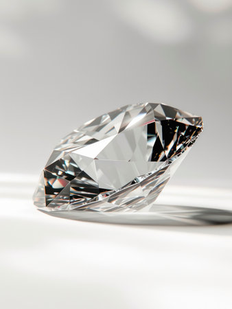 Close-up shiny diamond gemstone.の素材