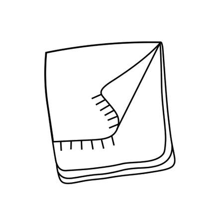 blanket line vector illustration for printing, backgrounds, wallpapers, covers, packaging, greeting cards, posters, stickers, textile and seasonal design. Isolated on white background.のイラスト素材