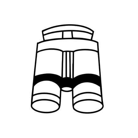 Binoculars optical instrument, military binoculars. Vector Illustration for printing, backgrounds, packaging, greeting cards, posters, stickers and seasonal design. Isolated on white background.のイラスト素材