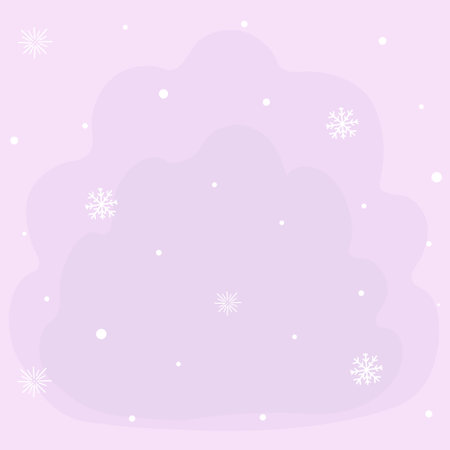 Falling snow, snowflakes on purple background. Vector Illustration for printing, backgrounds, covers and packaging. Image can be used for greeting cards and textile. Isolated on white background.のイラスト素材