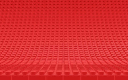 red color block interior background 3d renderingの写真素材